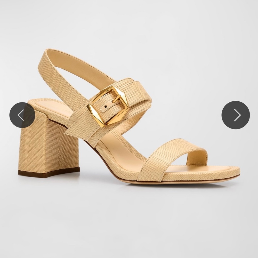 Jimmy Choo BNIB Hawke Natural Raffia 70 sandals